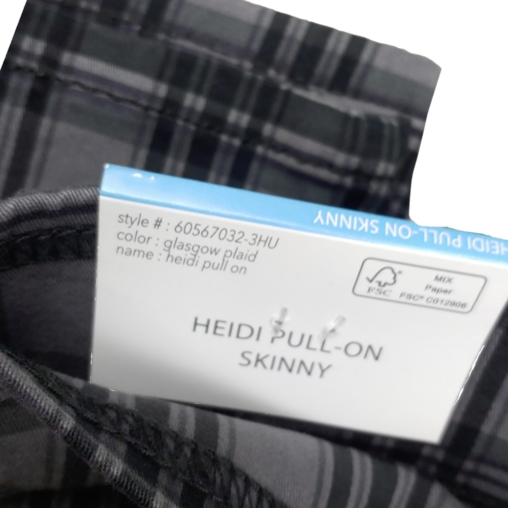 NWT Nine West Women's Heidi Glasgow Plaid Pull-On Skinny Pant - Picture 6 of 6